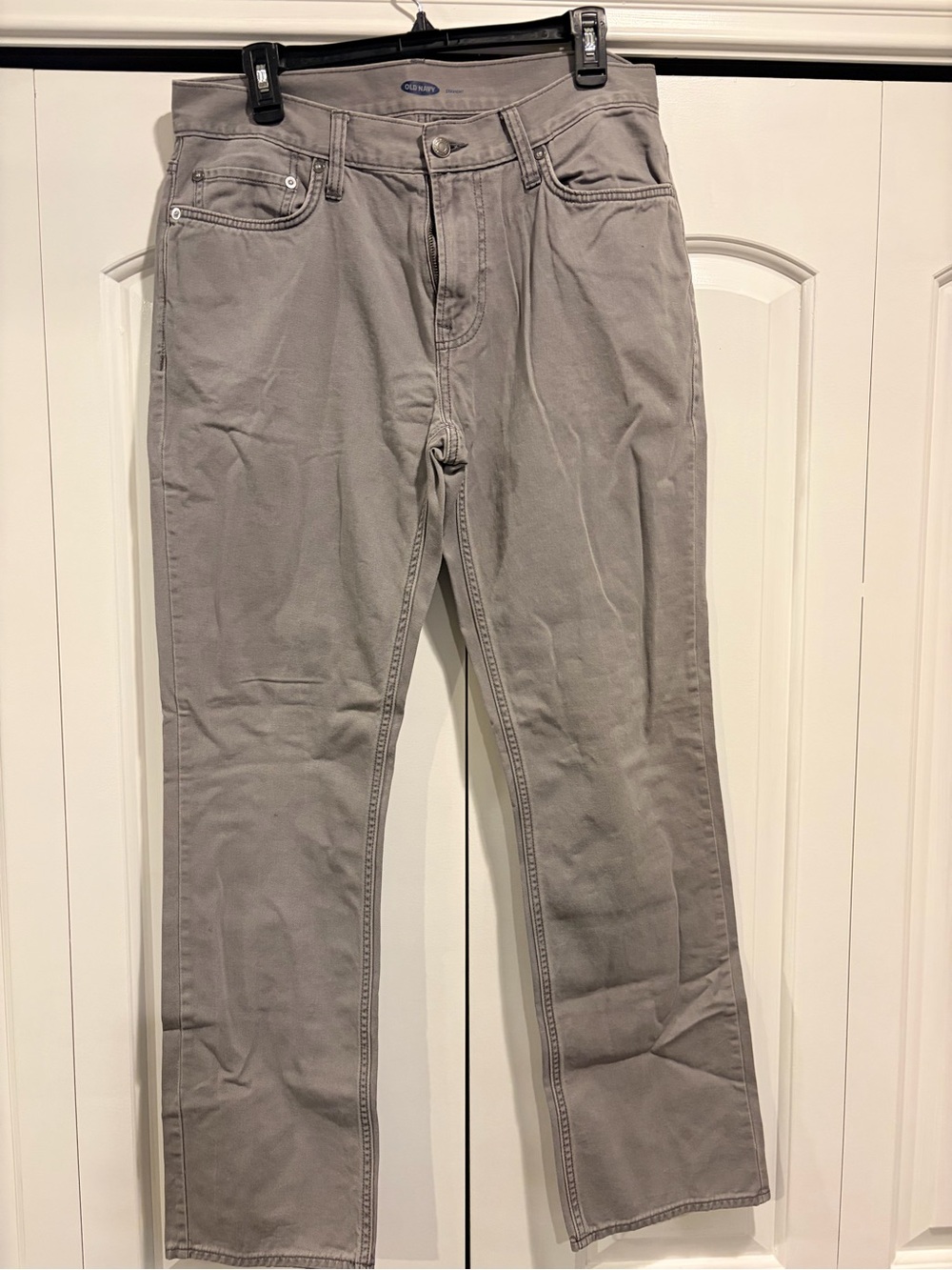 Men's Gray Straight-Leg Jeans